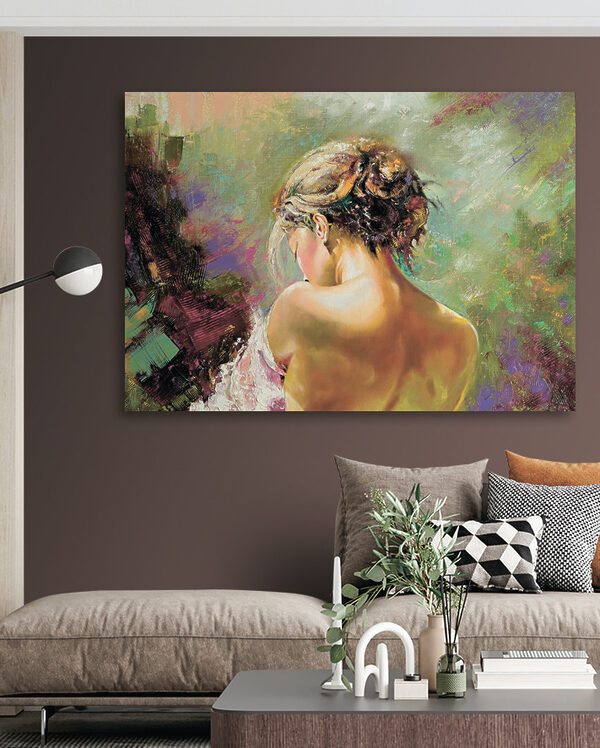 Een schilderij van een vrouw Een schilderij van een vrouw