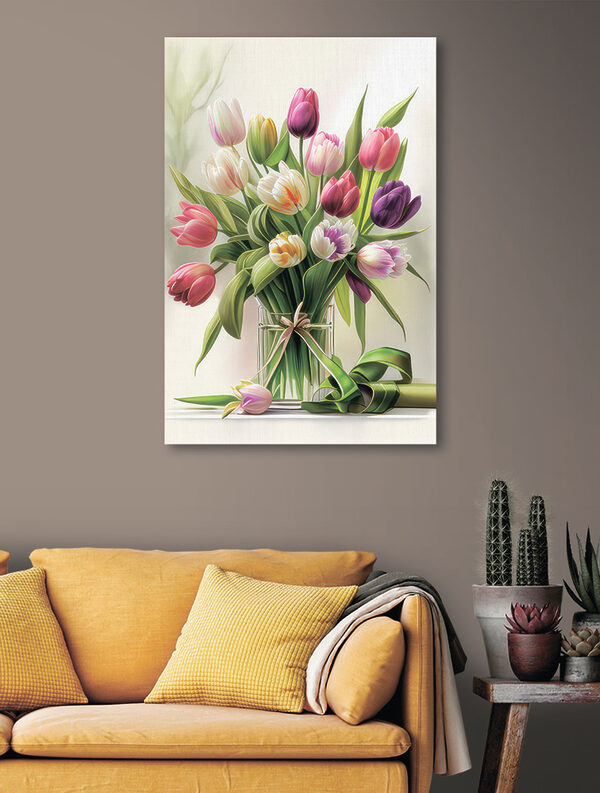 Een boeket tulpen in een glazen vaas s31219pig36 600x793 - Een boeket tulpen in een glazen vaas