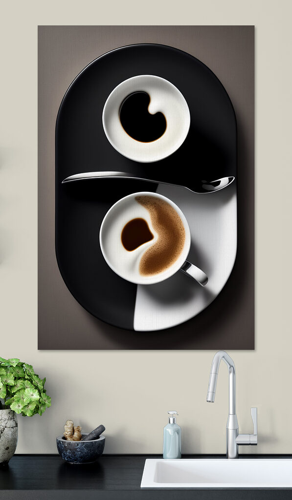 A cup of coffee with a spoon and a spoon