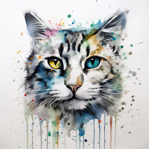 Een kat met blauwe ogen Een kat met blauwe ogen