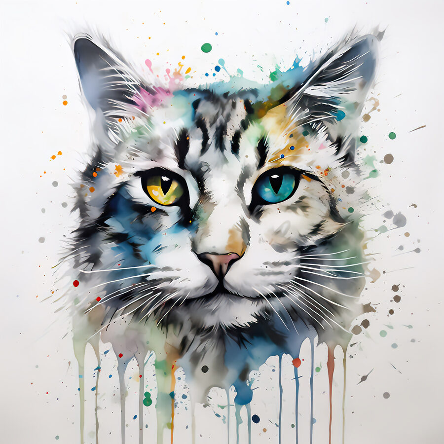 Een kat met blauwe ogen