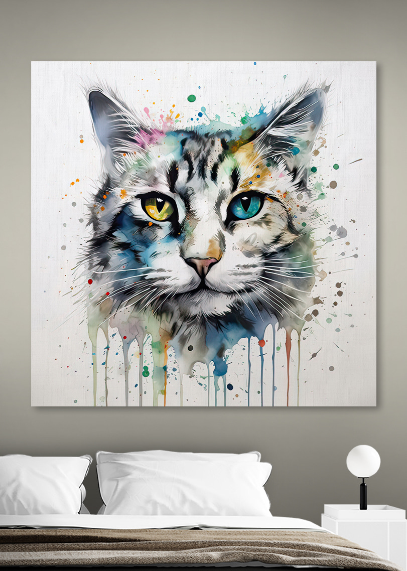 Een kat met blauwe ogen