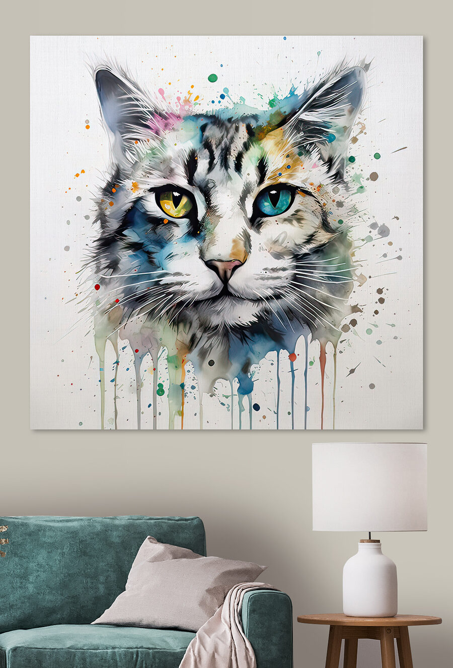 Een kat met blauwe ogen