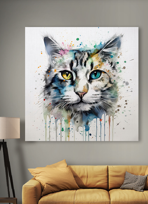 Een kat met blauwe ogen