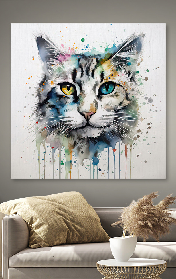 Een kat met blauwe ogen