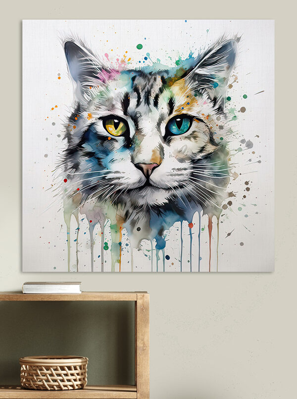 Een kat met blauwe ogen Een kat met blauwe ogen
