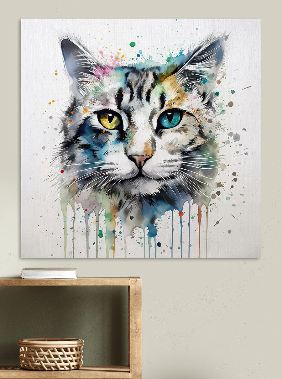 Een kat met blauwe ogen