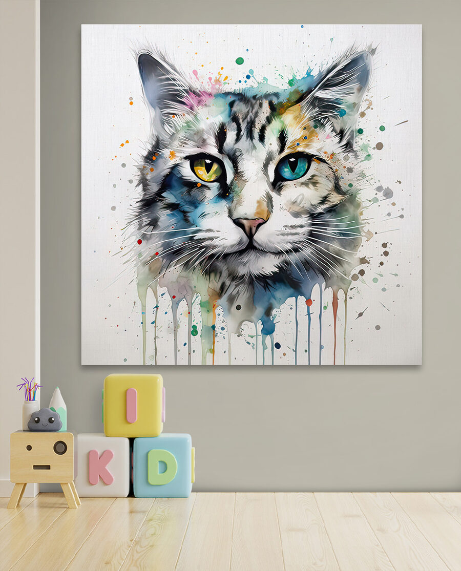 Een kat met blauwe ogen