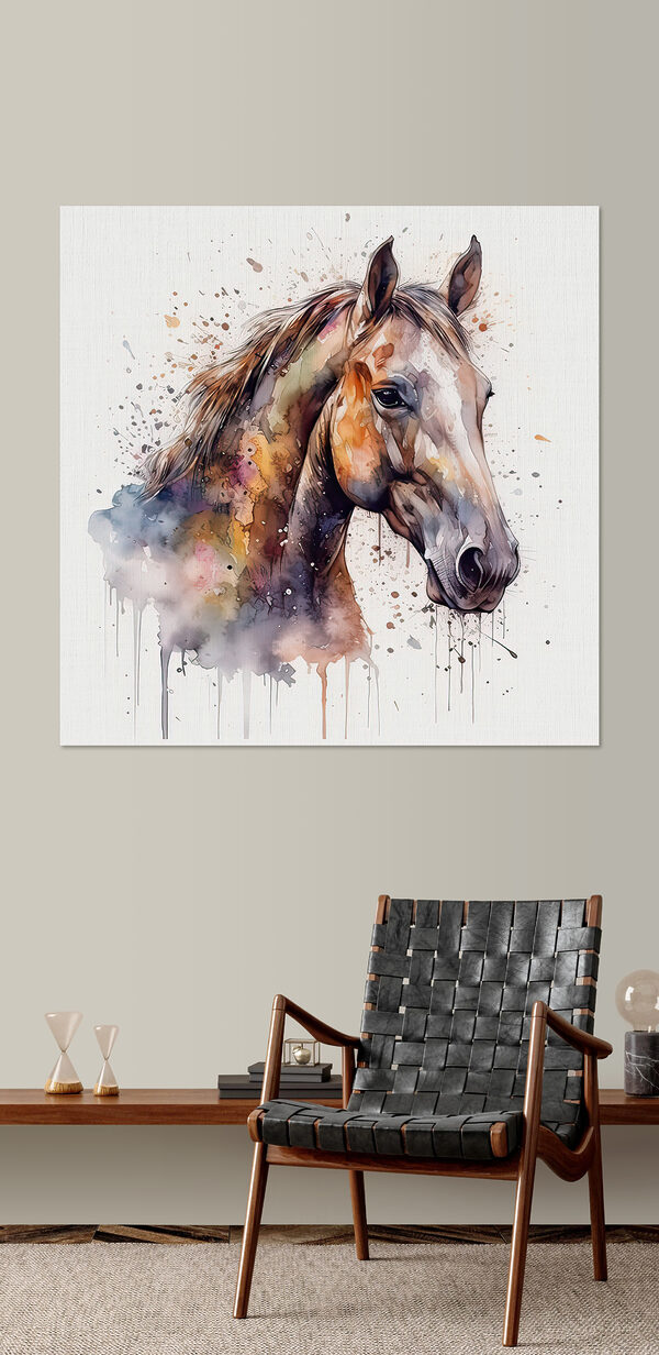 Een schilderij van een paard Een schilderij van een paard