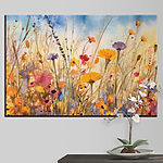 Canvas Schilderijen Een aquarelschilderij van bloemen