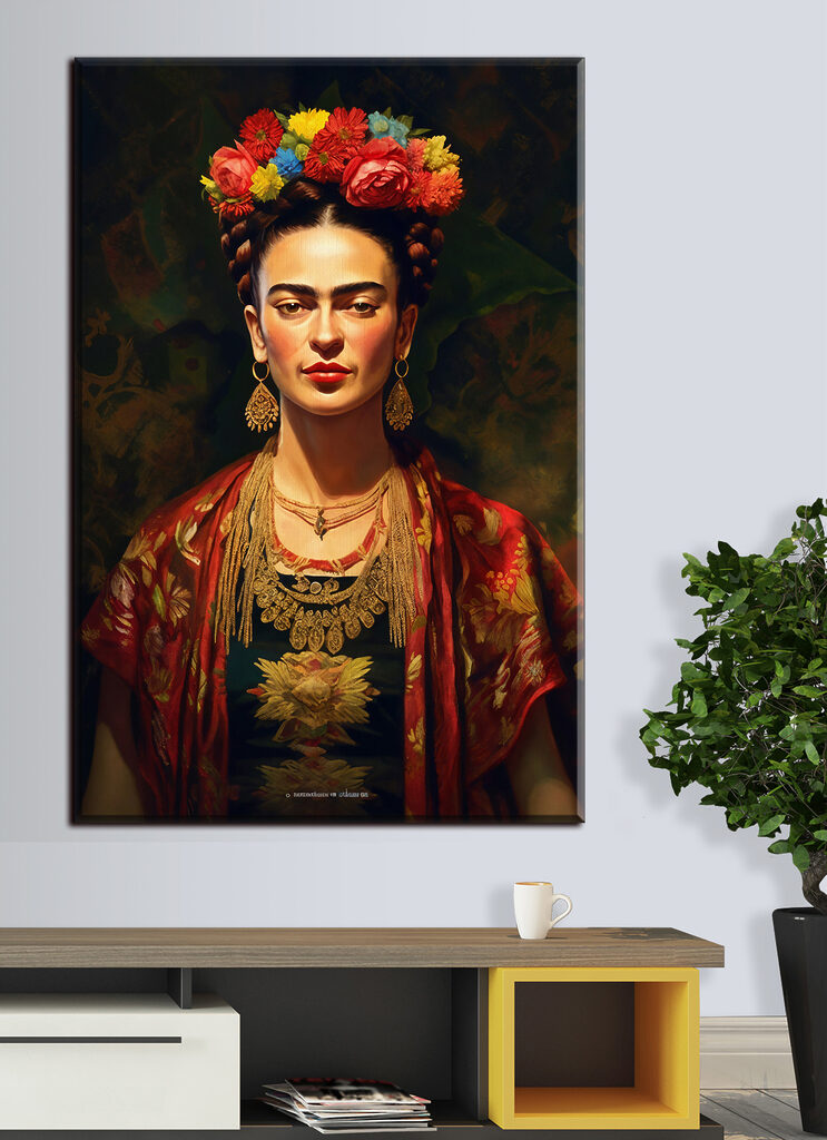 A woman with flowers in her hair