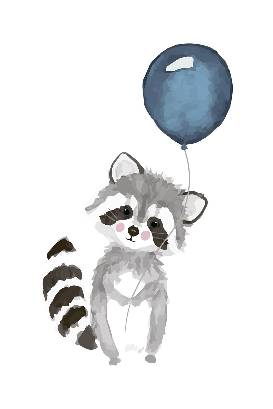 Een wasbeer met een ballon