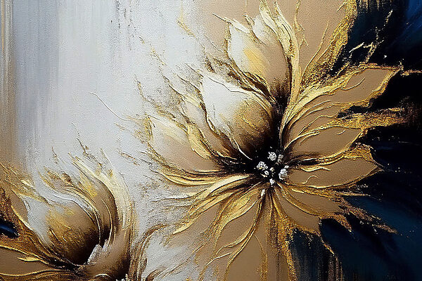 A painting of a flower A painting of a flower