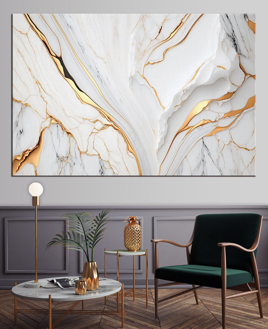 Elegant marmer met amberkleurige wervelingen. Elegant marmer met amberkleurige wervelingen.
