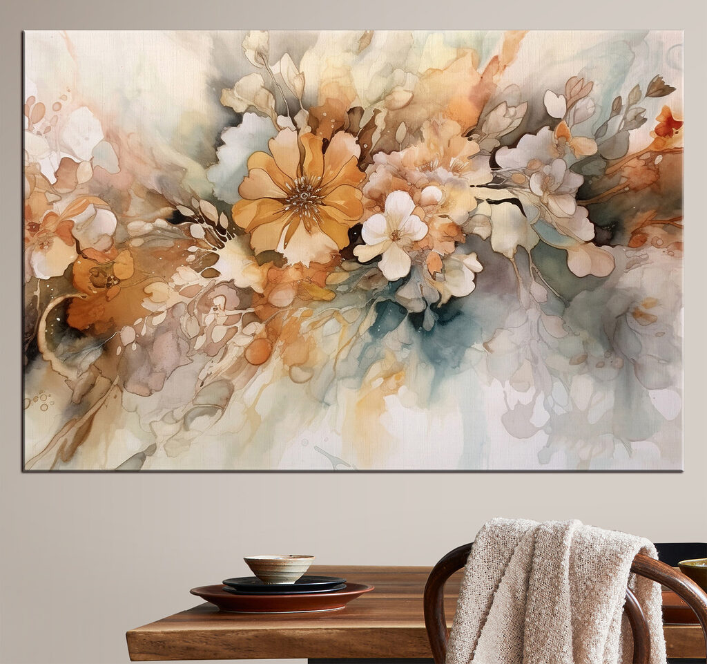 A painting of flowers A painting of flowers