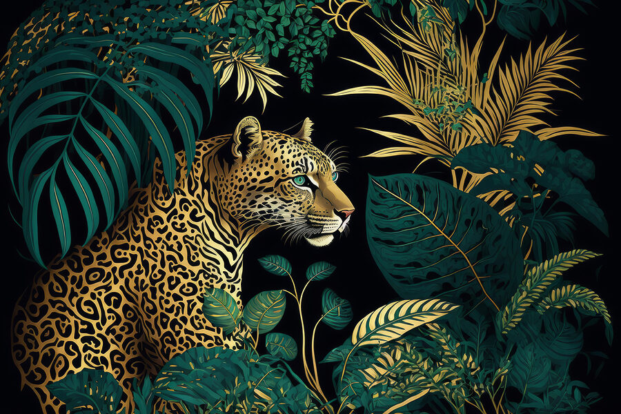 Een luipaard in de jungle