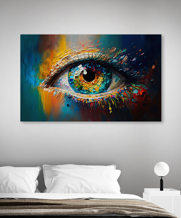 Een kleurrijk oog met vele kleuren Een kleurrijk oog met vele kleuren