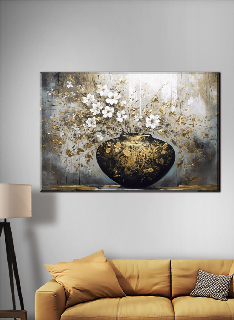 Een schilderij van bloemen in een vaas s35377pig28 747x1024 - Een schilderij van bloemen in een vaas