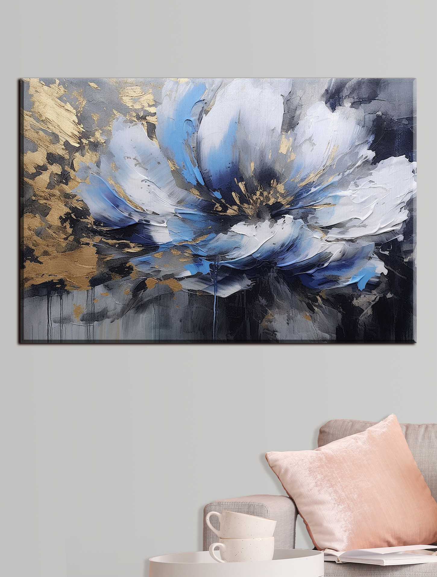 A painting of a flower A painting of a flower