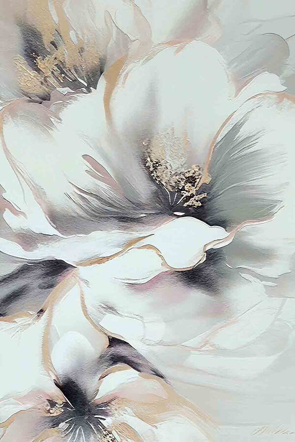 Een schilderij van een bloem Een schilderij van een bloem