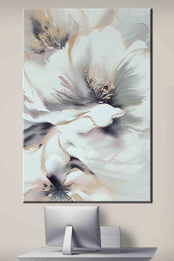 Een schilderij van een bloem Een schilderij van een bloem