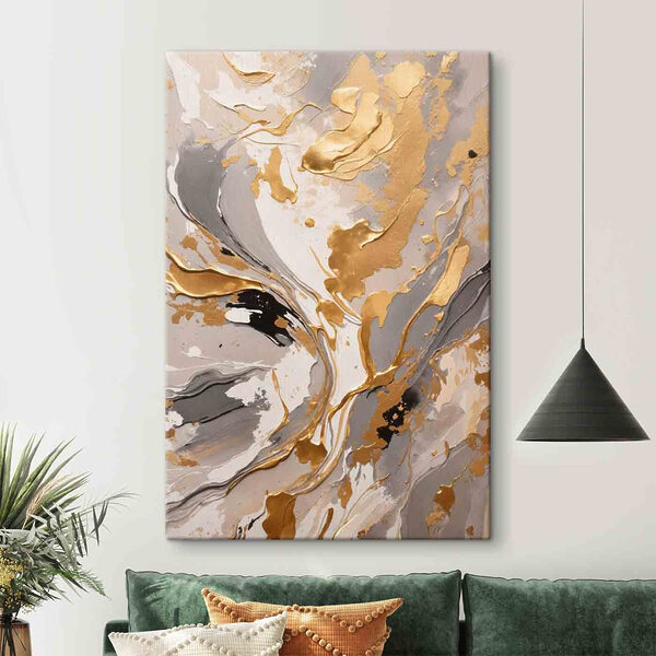 Een close-up van een schilderij Een close-up van een schilderij