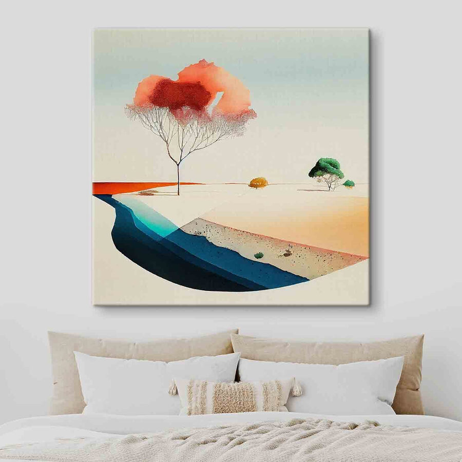 Een aquarelschilderij van een boom