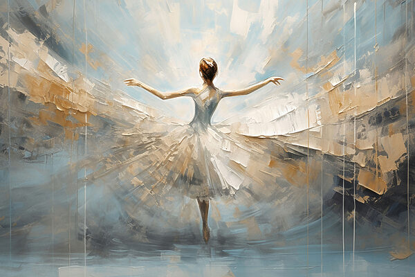 Een schilderij van een dansende vrouw Een schilderij van een dansende vrouw