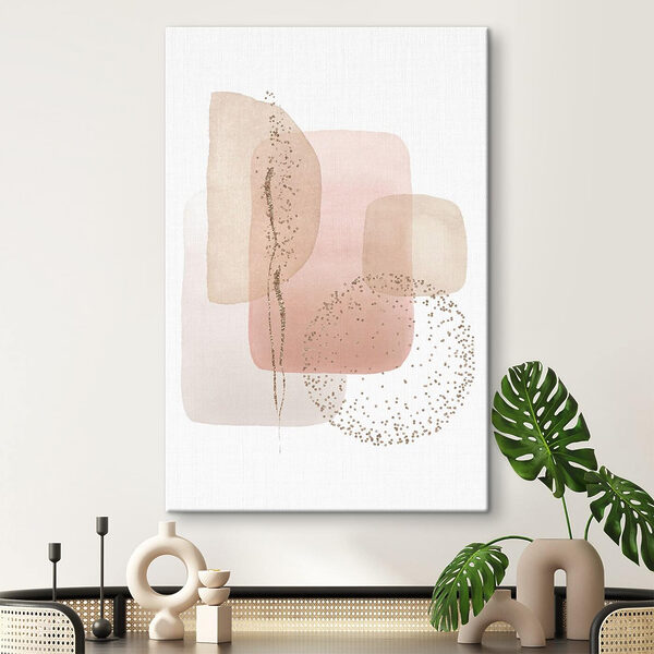 Een aquarelschilderij van vierkanten en stippen Een aquarelschilderij van vierkanten en stippen