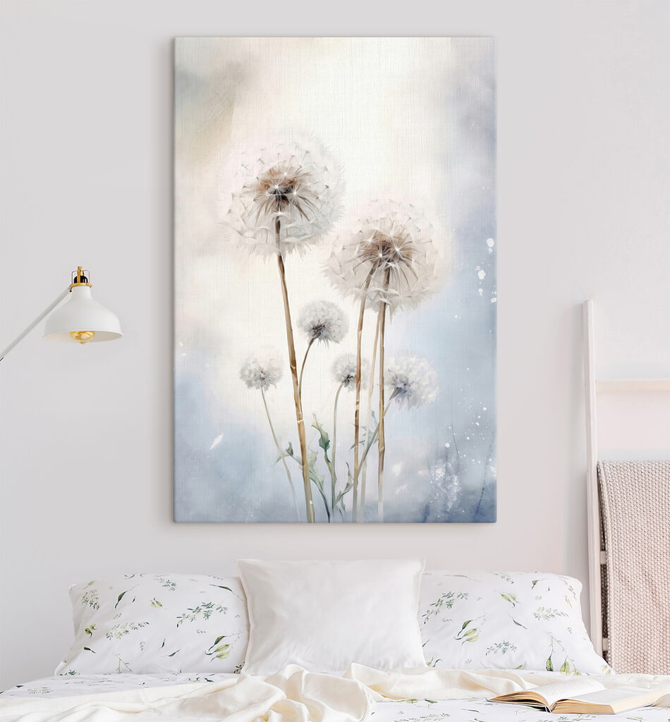 A group of dandelions in a field