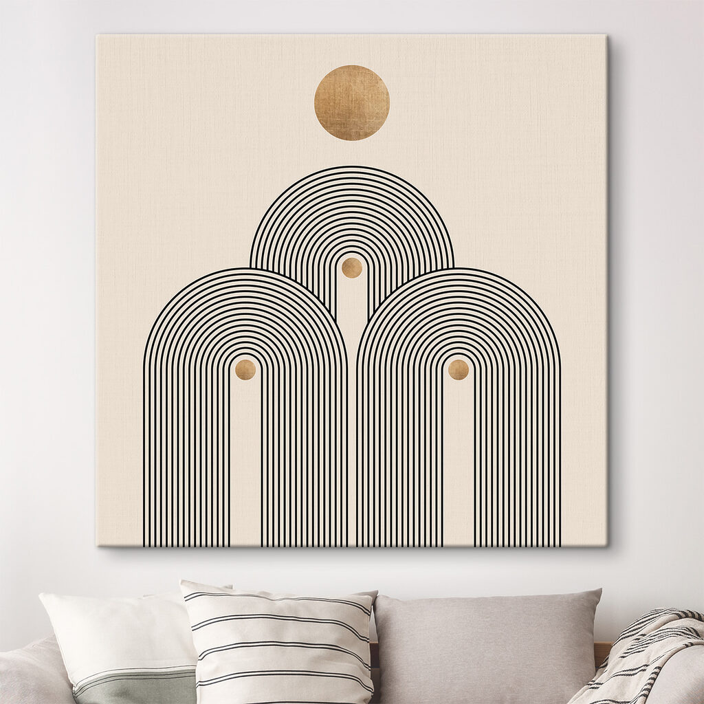 Sun-drenched arches in serene symmetry