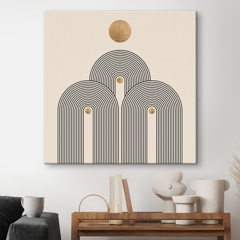 Sun-drenched arches in serene symmetry