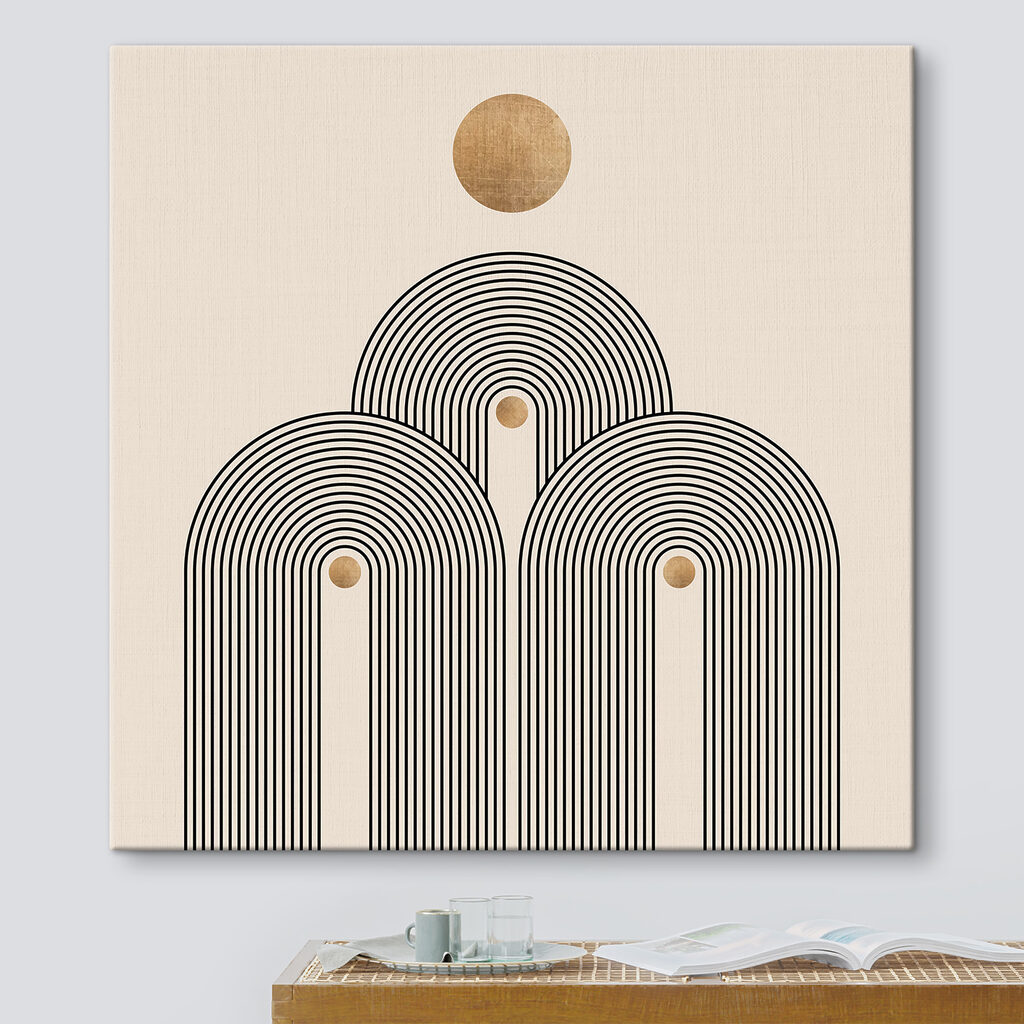 Sun-drenched arches in serene symmetry