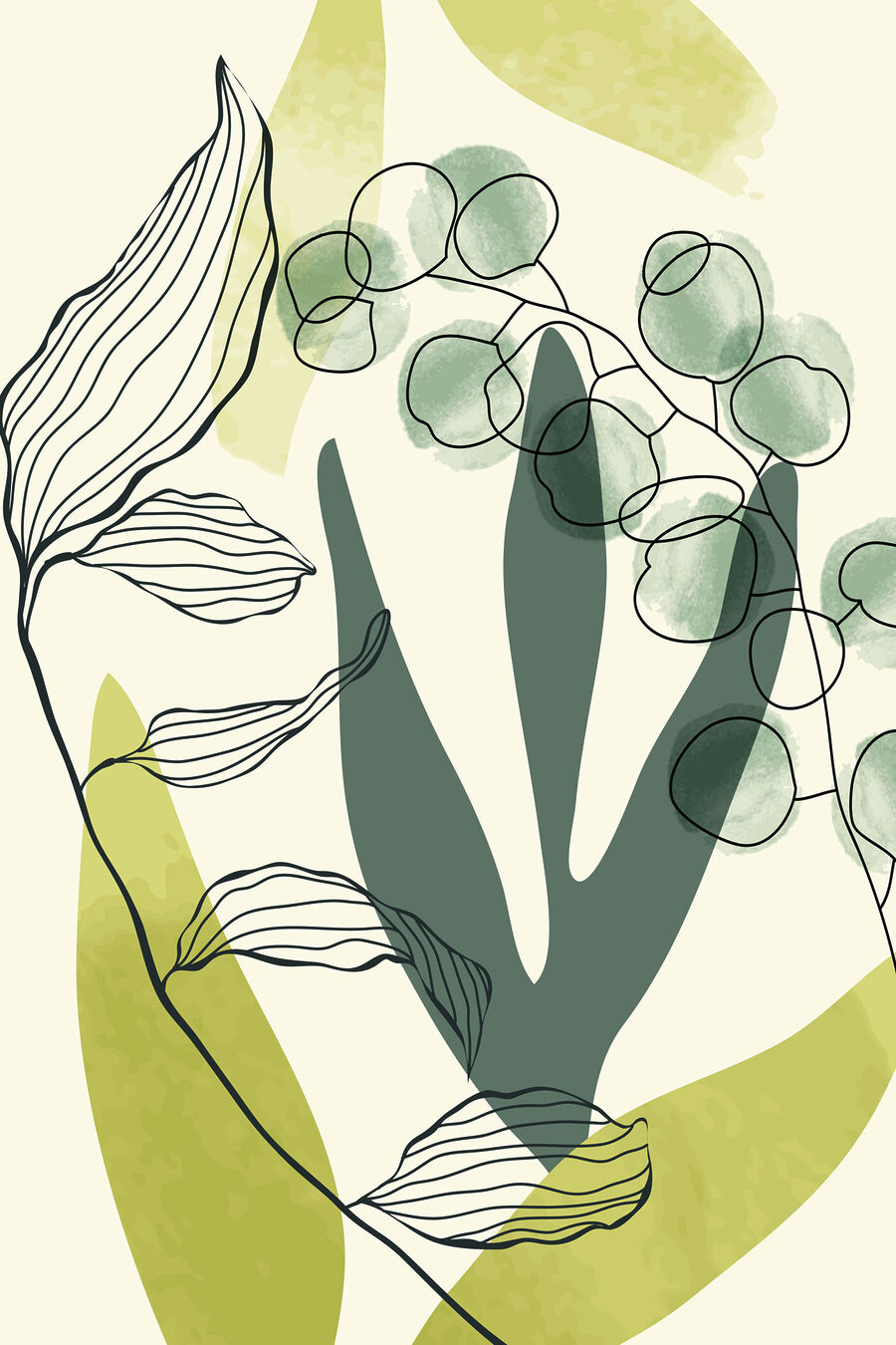 Een tekening van een plant