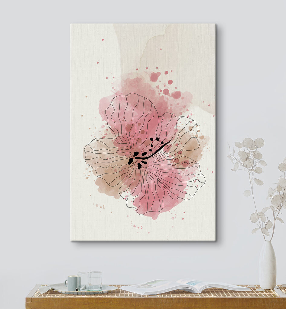 A drawing of a flower