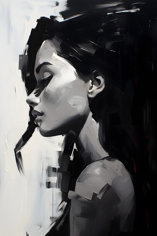 Een schilderij van een vrouw Een schilderij van een vrouw