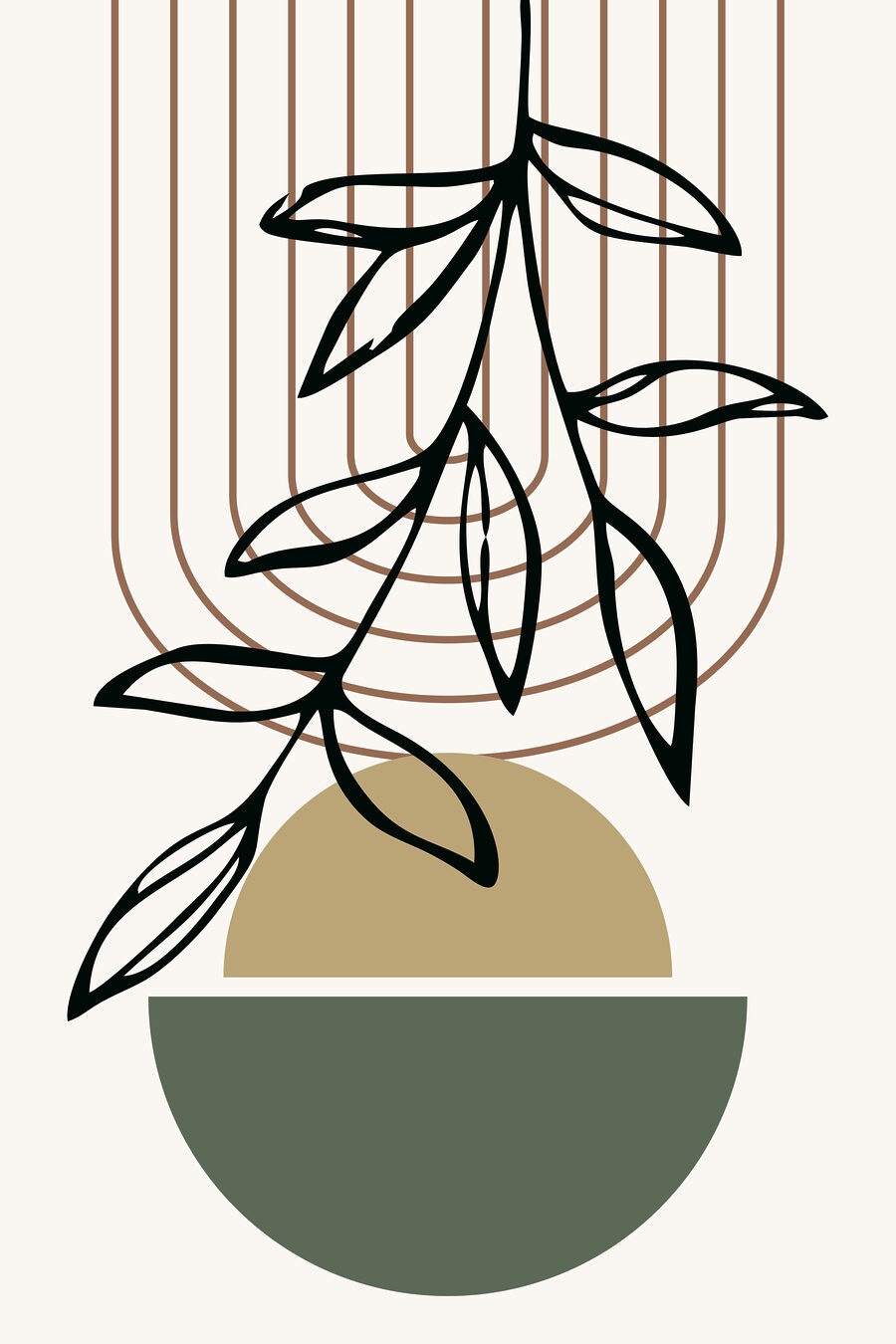 Een plant in een schaal