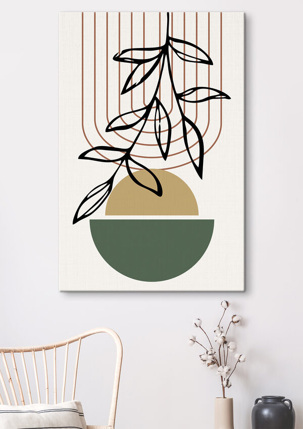 Een plant in een schaal Een plant in een schaal