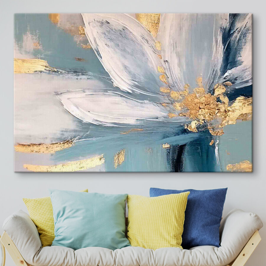 Een schilderij van een bloem