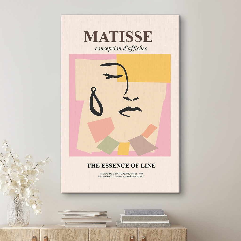 A drawing of a woman's face