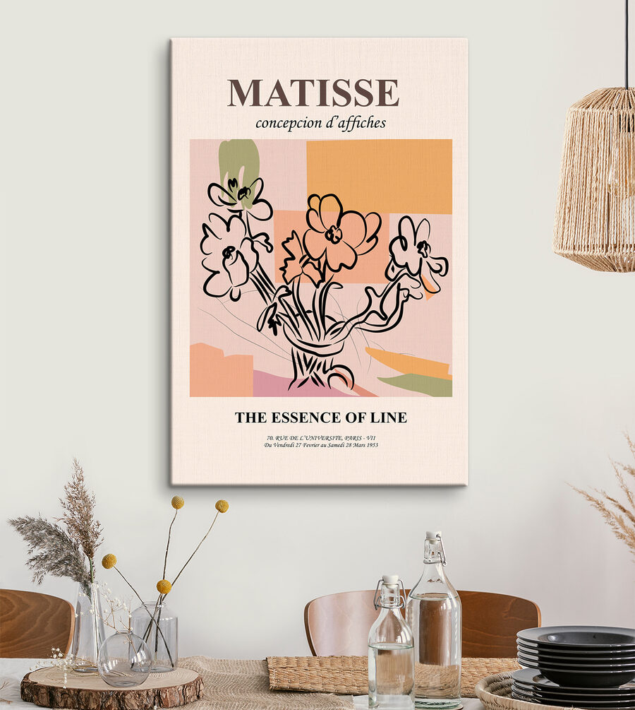 Een tekening van bloemen in een vaas