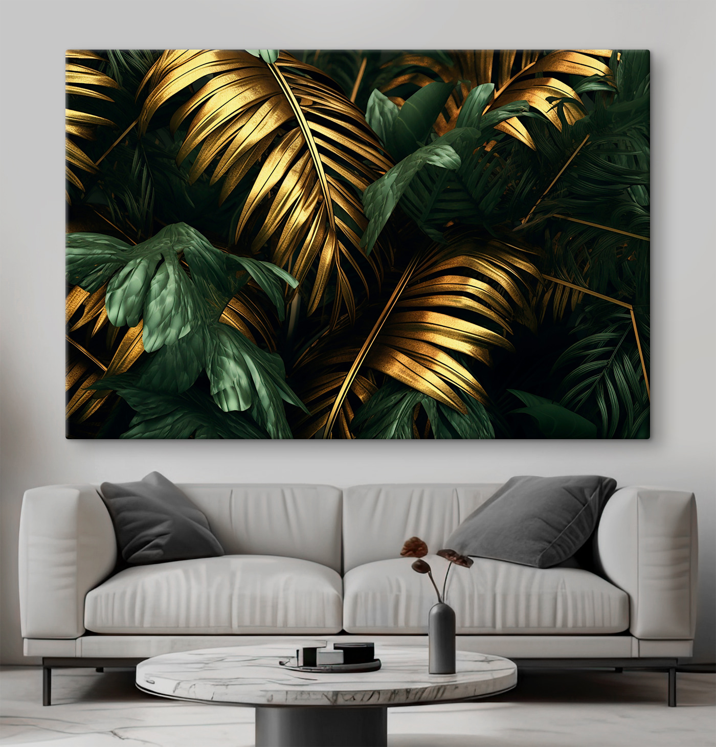 Lush leaves in shimmering hues