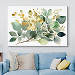 Canvas Schilderijen Een aquarelschilderij van bladeren