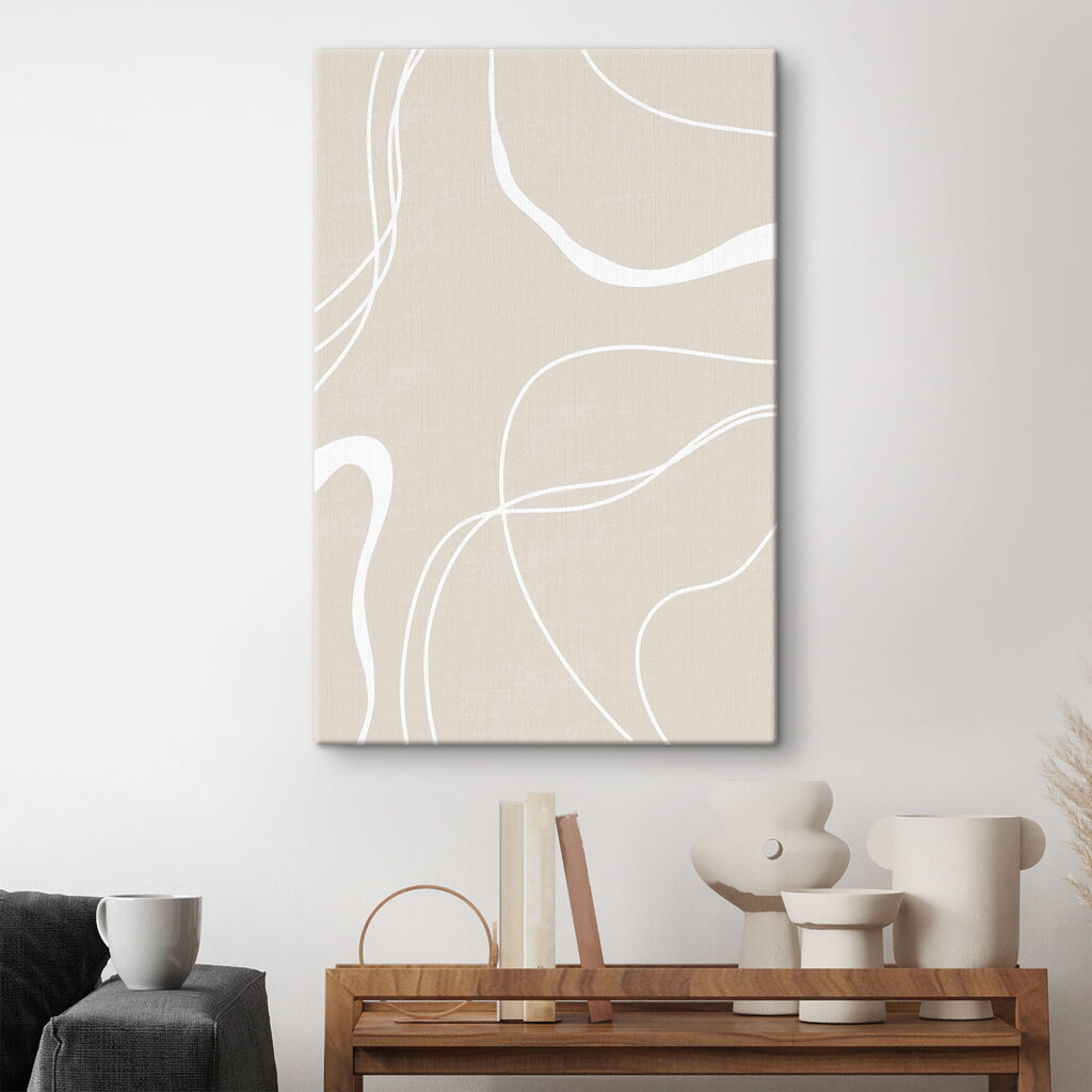 A white lines on a beige background A white lines on a beige background