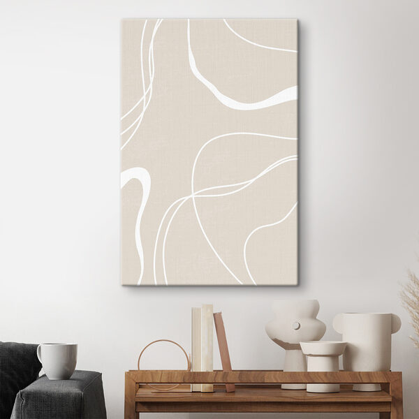 Witte lijnen op een beige achtergrond Witte lijnen op een beige achtergrond