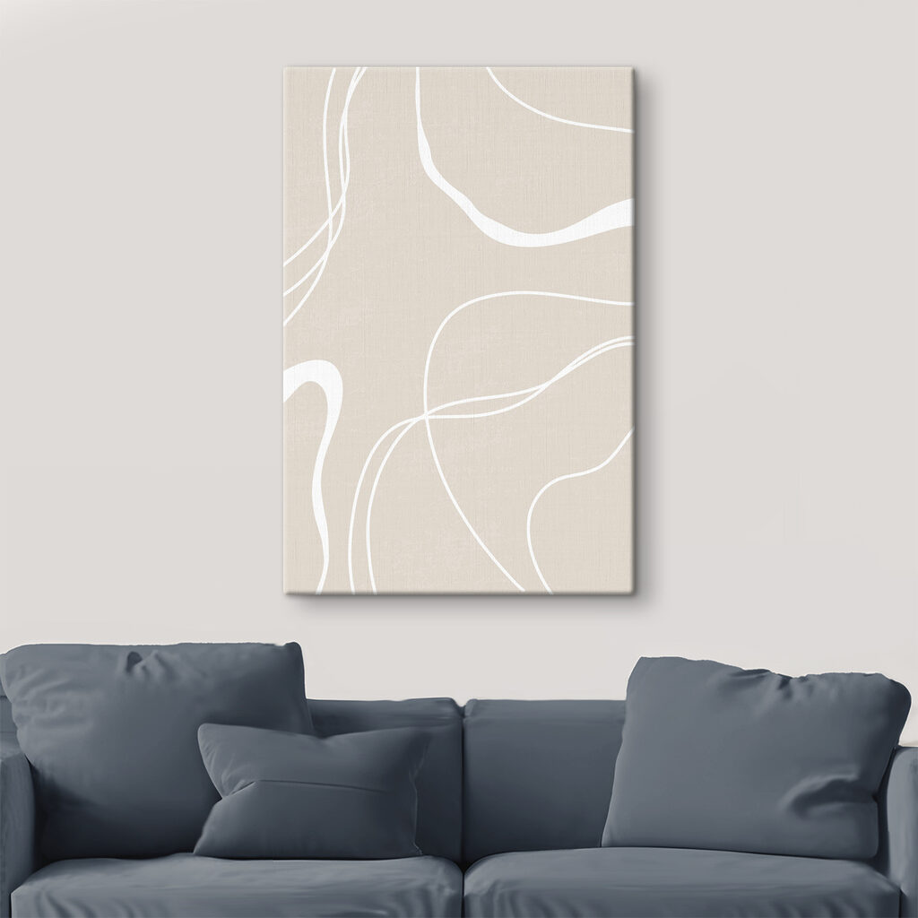 A white lines on a beige background A white lines on a beige background