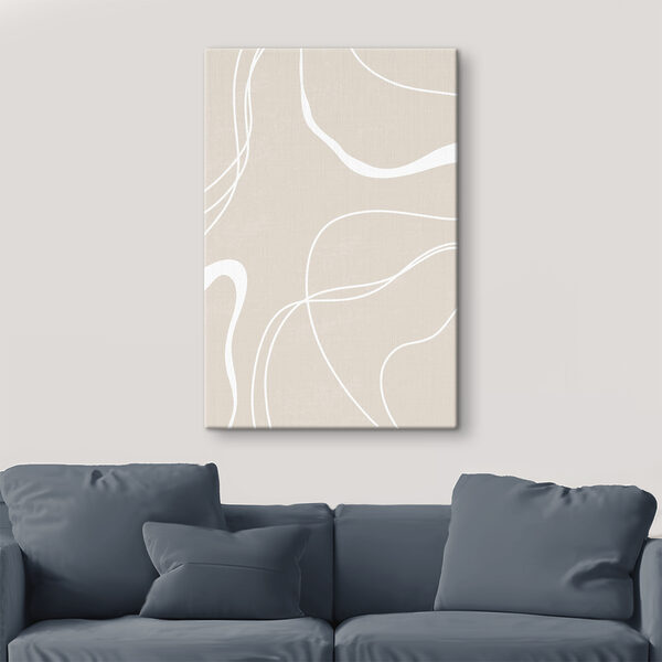 Witte lijnen op een beige achtergrond Witte lijnen op een beige achtergrond