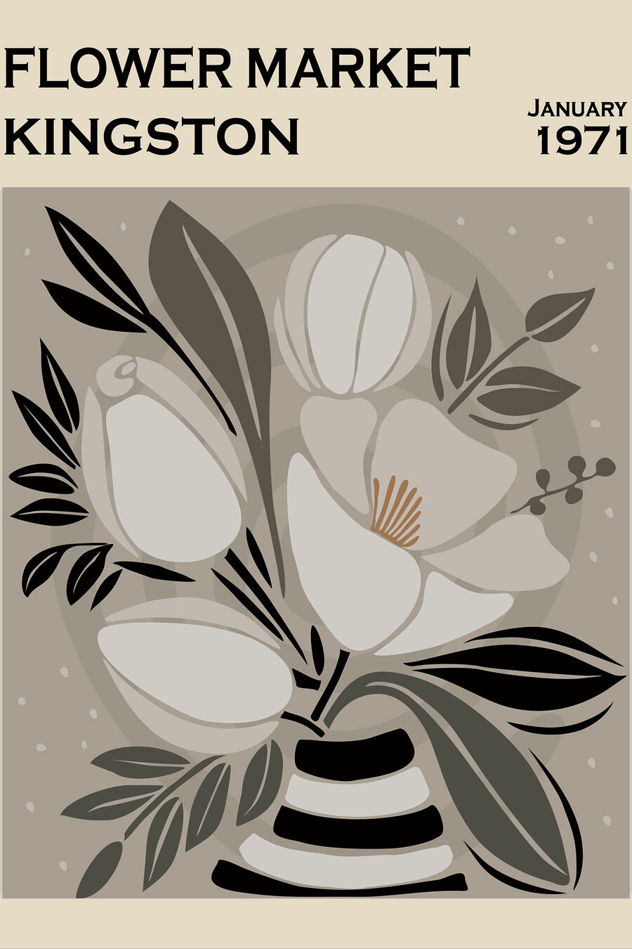 Een witte bloem met zwarte bladeren