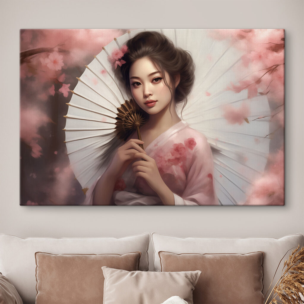 A woman holding a fan A woman holding a fan