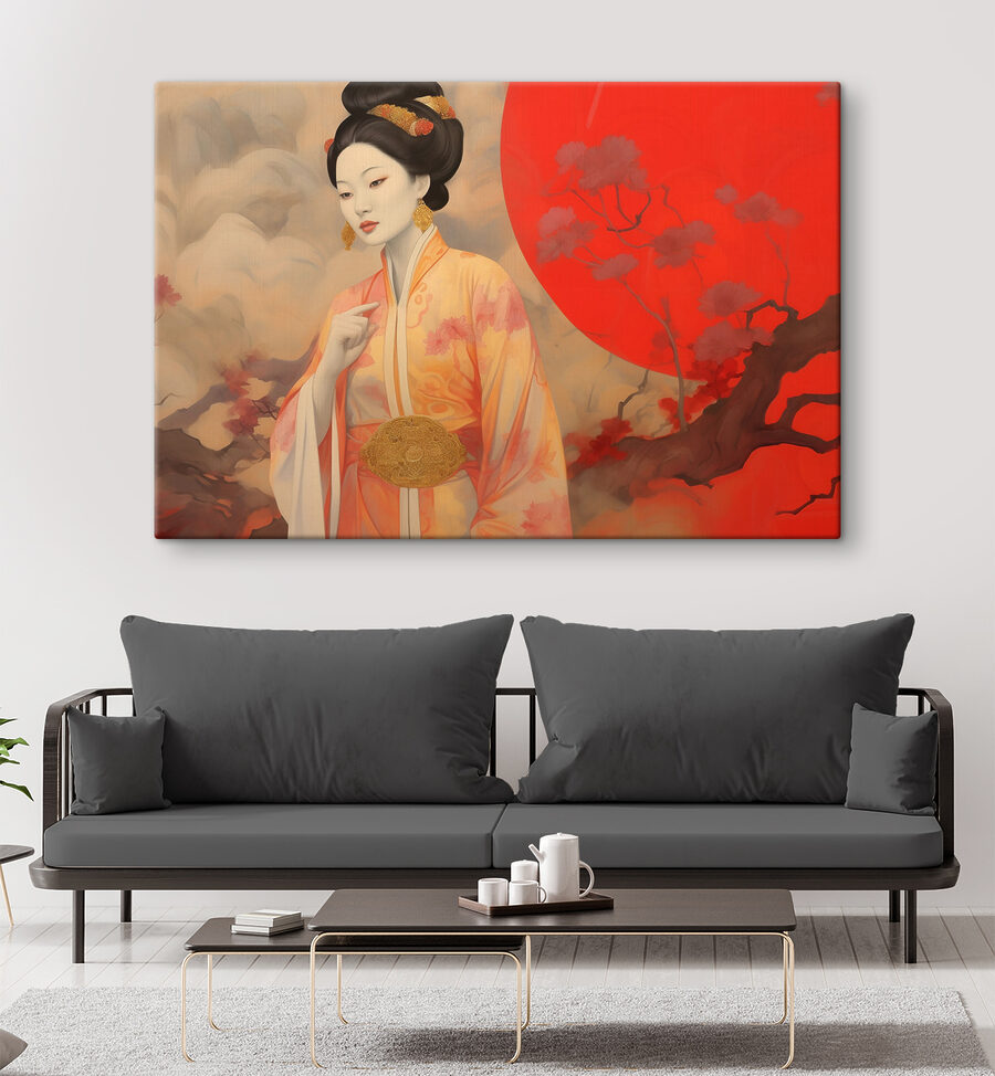 Een vrouw in een kimono